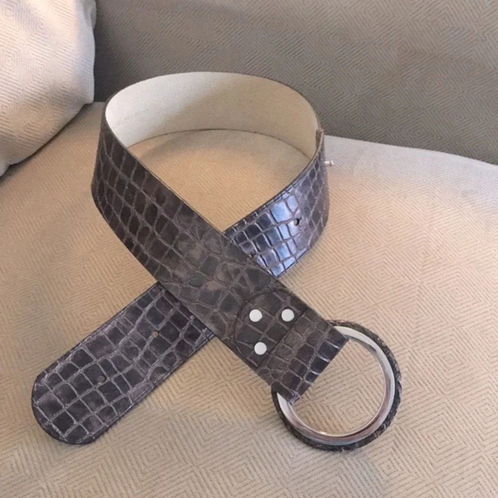CHICO’S Crocodile Embossed Belt